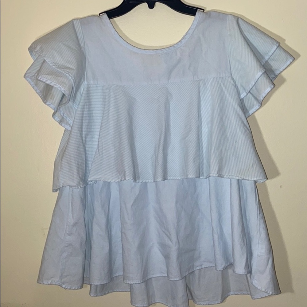 Blue and white shirt